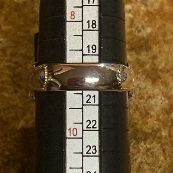 Gems En Vogue Ring Sz 9 Sterling Silver Two Tone, Lapis & Turquoise M. Valitutti - Picture 9 of 9